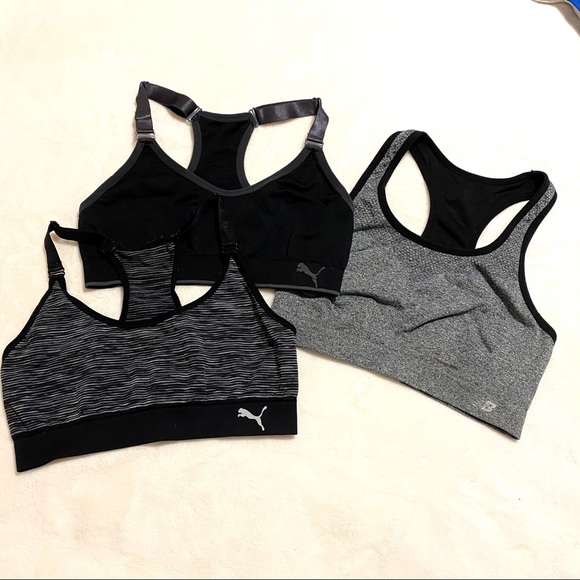 Puma Other - Sports Bra Bundle of 3 Puma & New Balance Gray